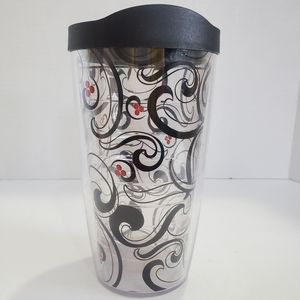 Tervis Tumbler Black Swirl with Red Berries